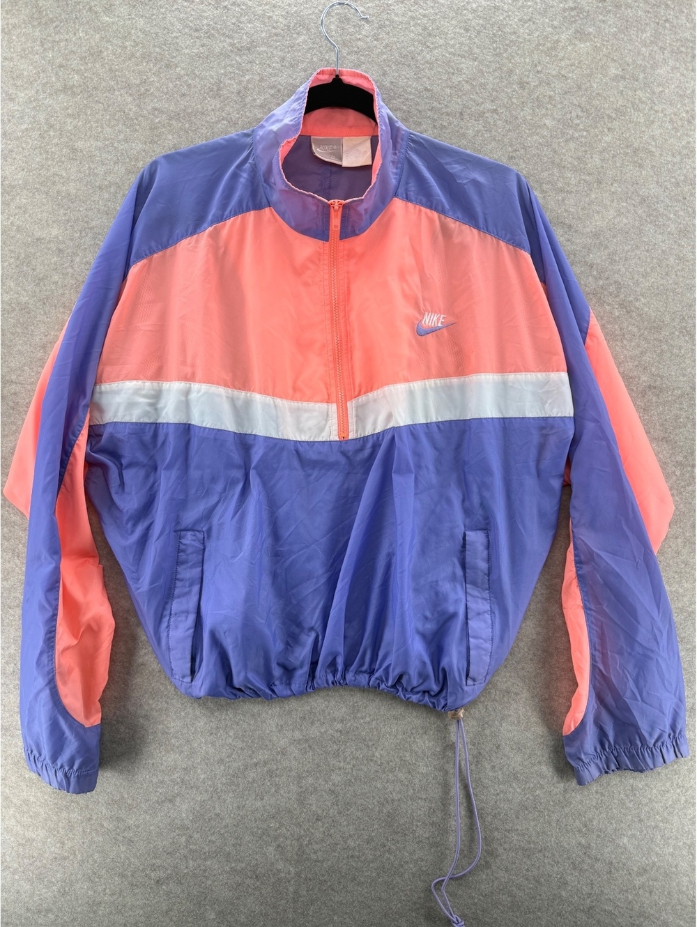 Vintage Nike Colorblock Half Zip Windbreaker Jacket Purple Pink Tagged XL